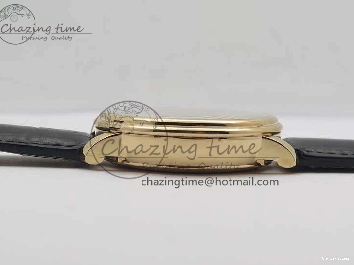 1228 Villeret 6654 RG Complicated Function OMF 1:1 Best Edition White Texture Dial On Leather Strap A Bright 8105